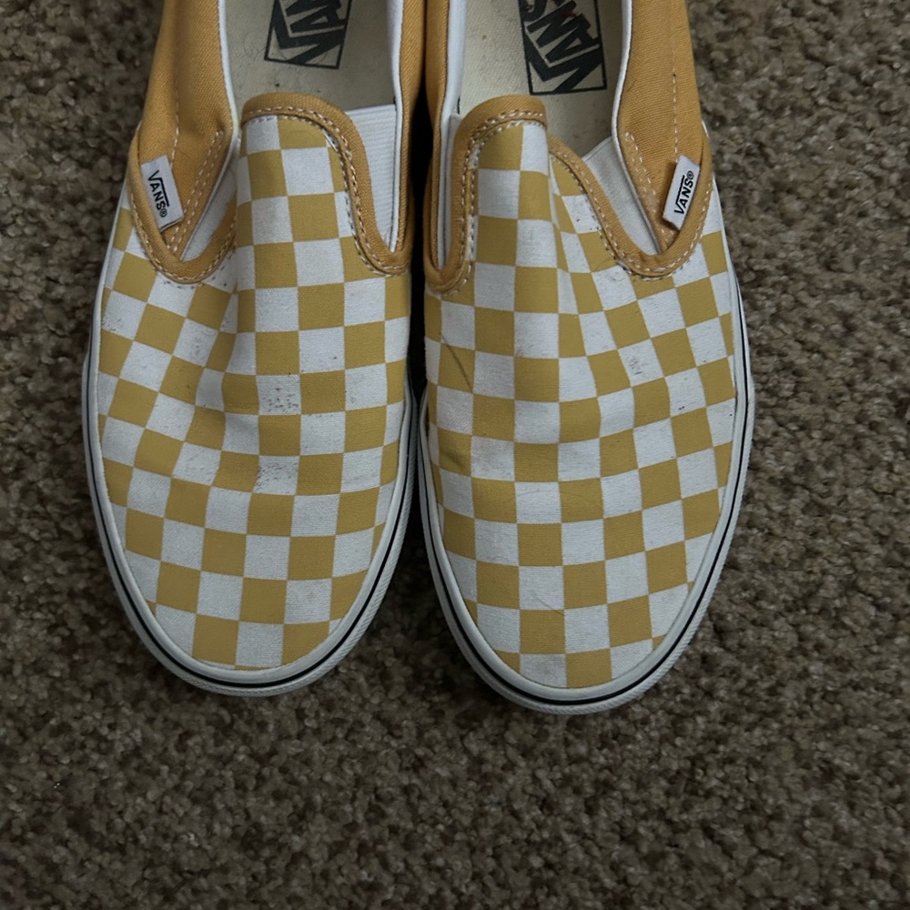 Vans unisex Yellow and White Checkerboard Slip-Ons - Picture 4 of 6